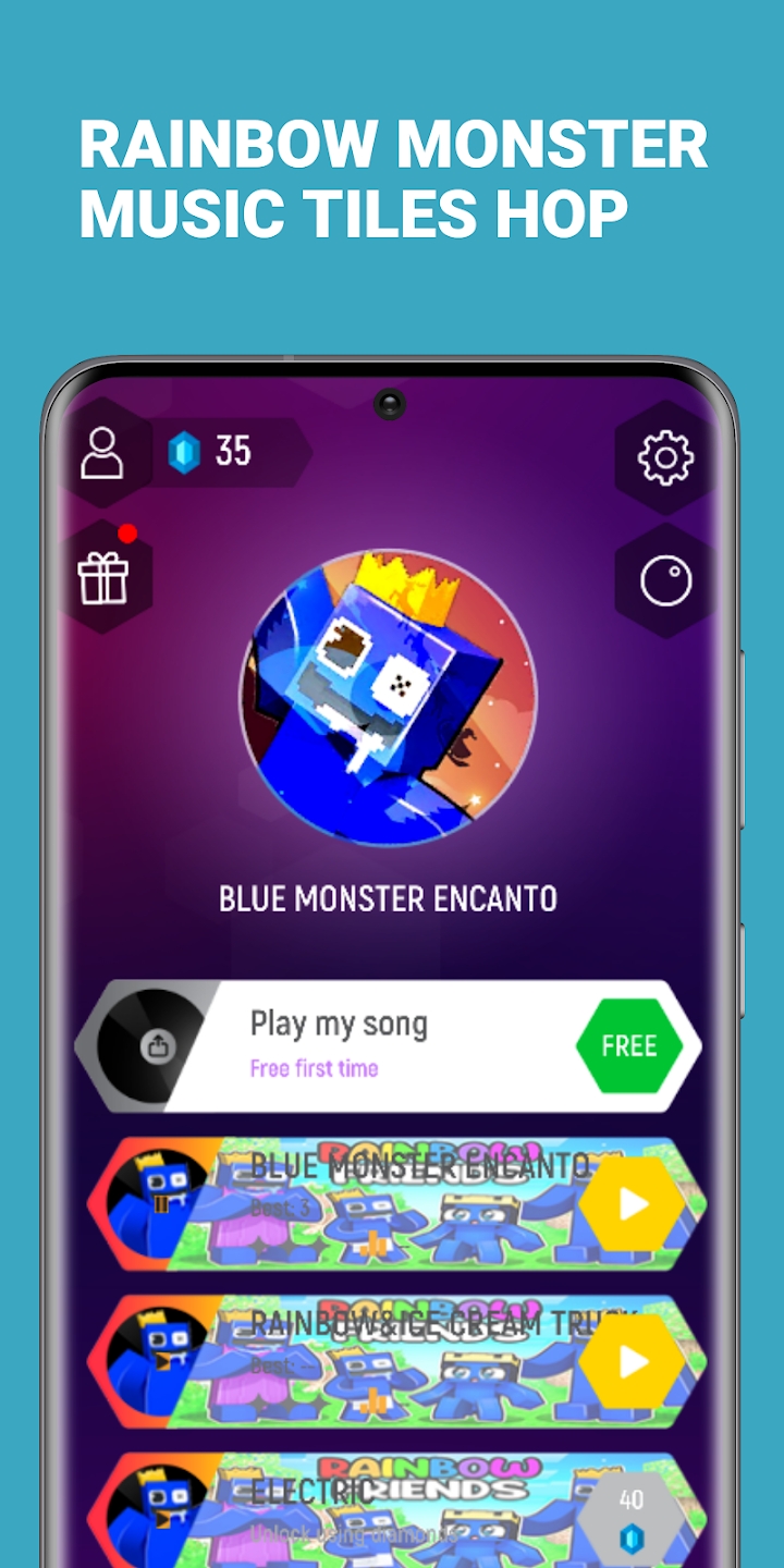 Monster Blue Tiles Hop°v1.0 ٷ