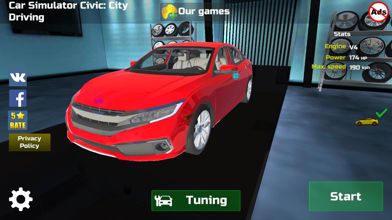 ģмʻϷ(Car Simulator Civic)v1.8 °