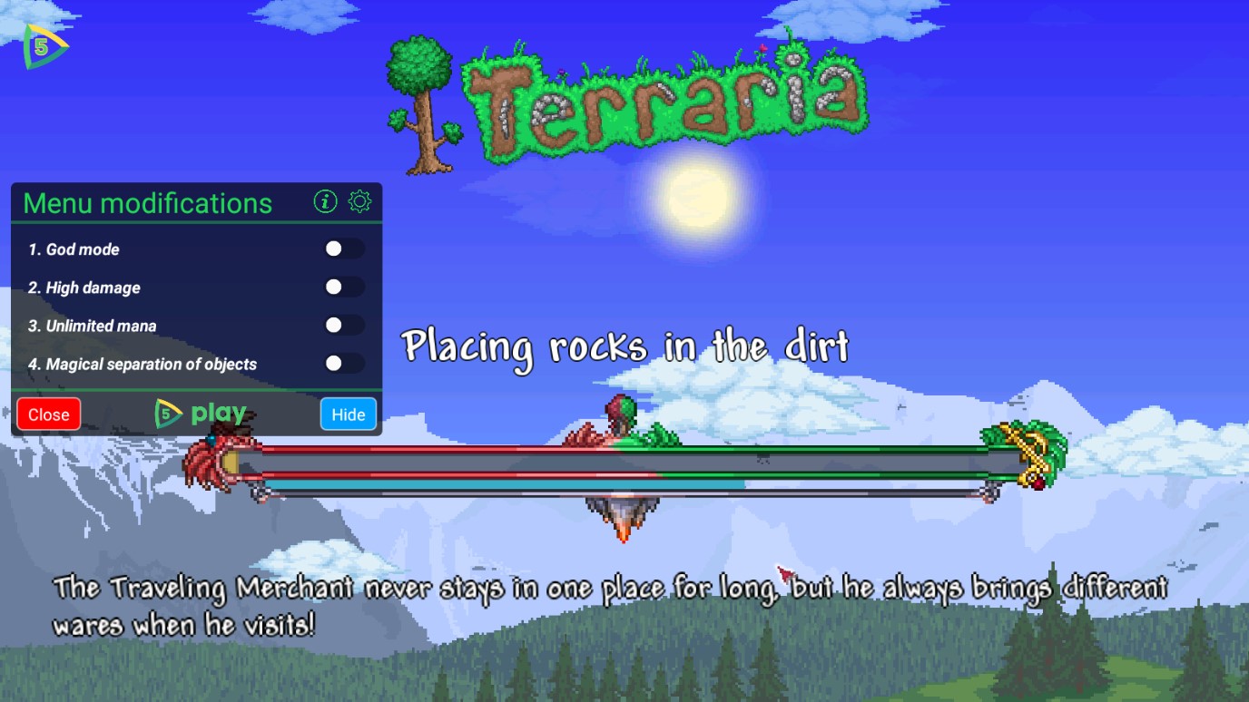 Terraria MOD APK V1.4.4.9.5 (High Damage, God Mode) - 5Play