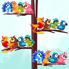 鸟类排序颜色拼图官方版(Bird Sort Color)