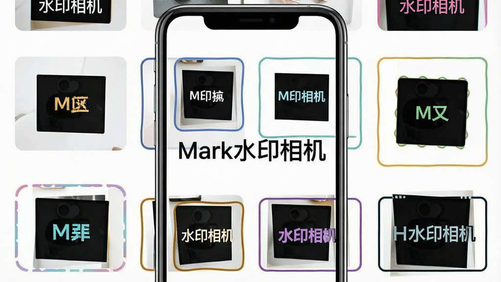 һ��չʾMarkˮӡ���ˮӡ��ʽ�Զ��幦�ܵ�ͼƬ���������ֻ���Ļ����ʾ�����ͬ��ʽ��ˮӡģ�����У�����Ϊ����״չʾ���Ű����룬������¼�Լ��ϸ����ÿ��ˮӡģ����ɫ�ͱ߿������ͬ�����ʸɾ��������޶���Ԫ�أ������д��С�Markˮӡ��������ֱ�ʶ��