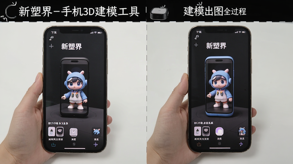 新塑界-手机3D建模工具从下载安装到建模出图全过程配图