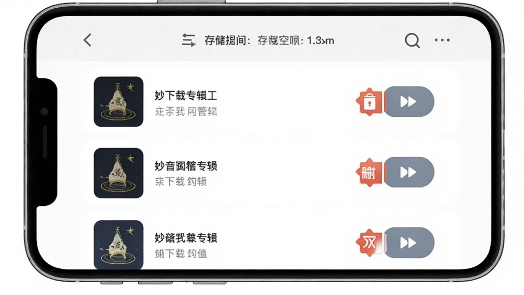 ������ѧApp�������ع���ҳ�棬�ֻ���Ļ��ʾ������ר���б���ÿ����Ŀ��ɾ���Ͳ��Ű�ť�������д洢�ռ���ʾ�������࣬���ܰ�ť���ֺ���������ִ���ƽ