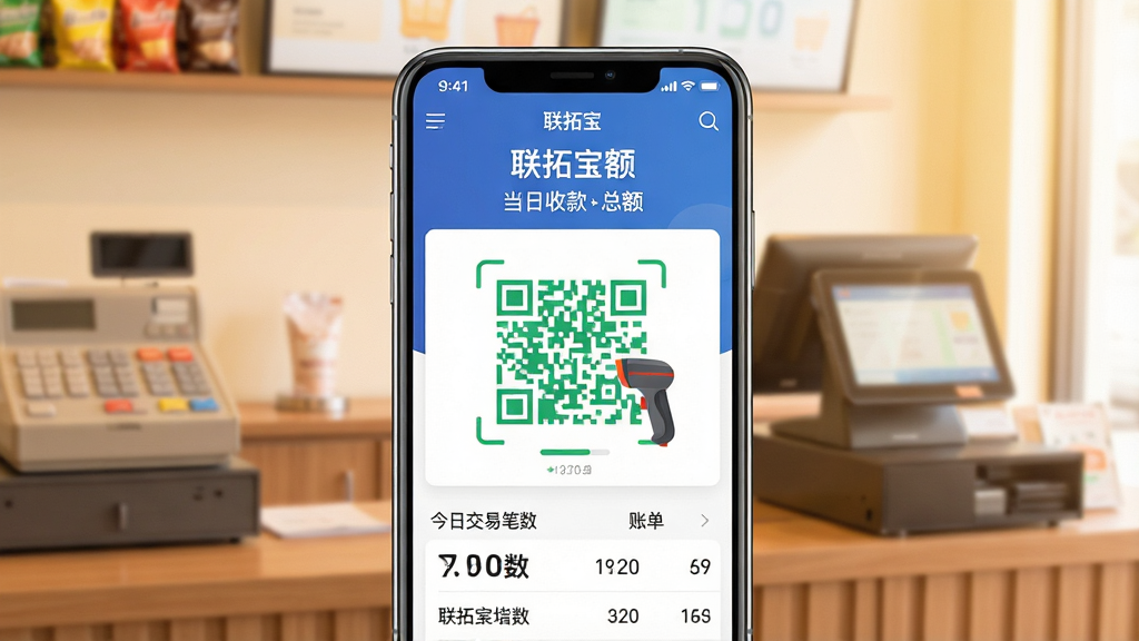 һ��չʾ���ر�APP���Ĺ��ܵ��ֻ������ͼ������������һ���ִ������ֻ�����Ļ��ʾ���ر�����ҳ���Ϸ�����Ŀ���̻����ƺ͵����տ��ܶ�м��Ǿ޴����ɫ�տ��ά���ɨ��ǹͼ�꣬�·��ǽ��ս��ױ������˵��б�����������ܰ��ʵ���������̨����������������ͣ�����ִ���ƽ����ϸ�����������ʸɾ��޶���Ԫ��