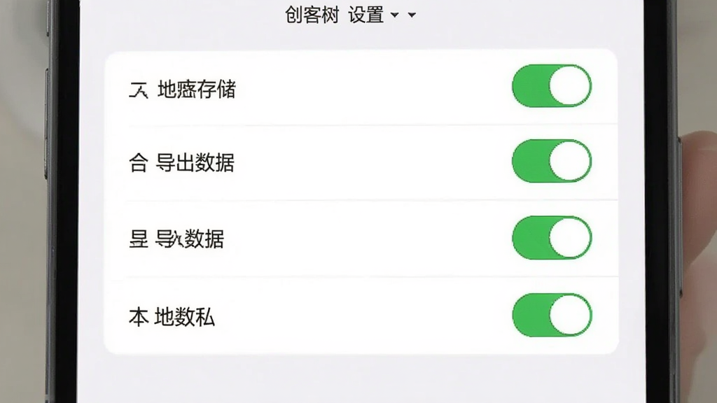 ������App���ý��棬�ֻ���Ļ��ʾ�洢����˽ѡ��������ش洢���������ݡ��������ݵ��б�������԰�ɫ��Ƭ����ɫ���ذ�ťΪ�������ɾ����࣬ͼ������Ϊ����������