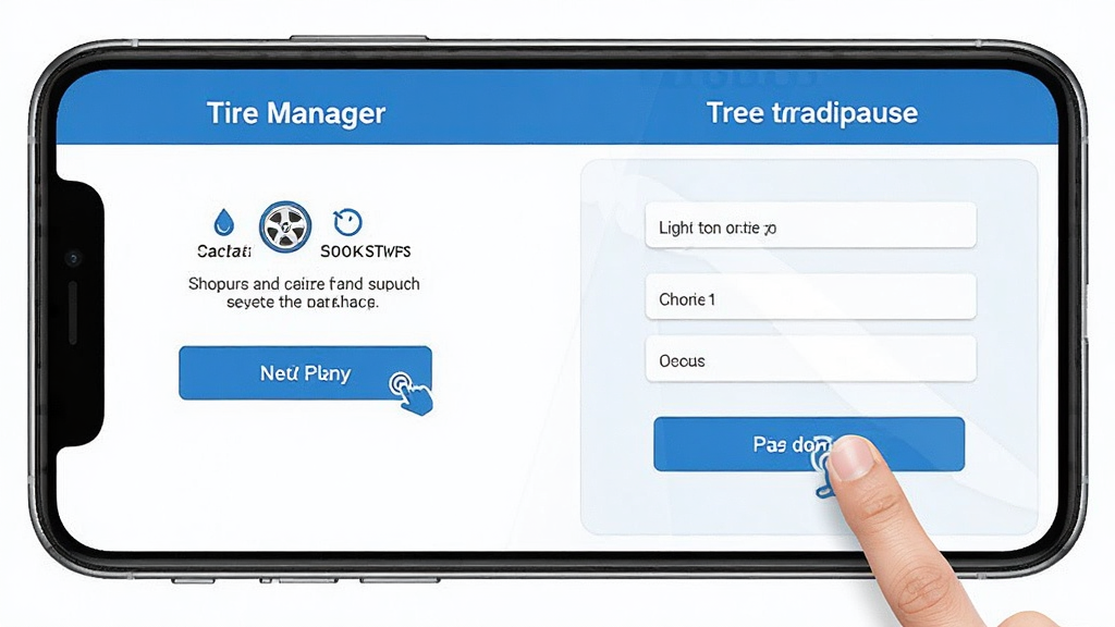Tire Manager���������������棬�ֻ���ĻչʾȨ�޿��������̥ѹ¼�����������������ָ�����ť��ʾ�⣬�������ֱ�ۣ�������ɫ�����ʸɾ�������Ԫ��