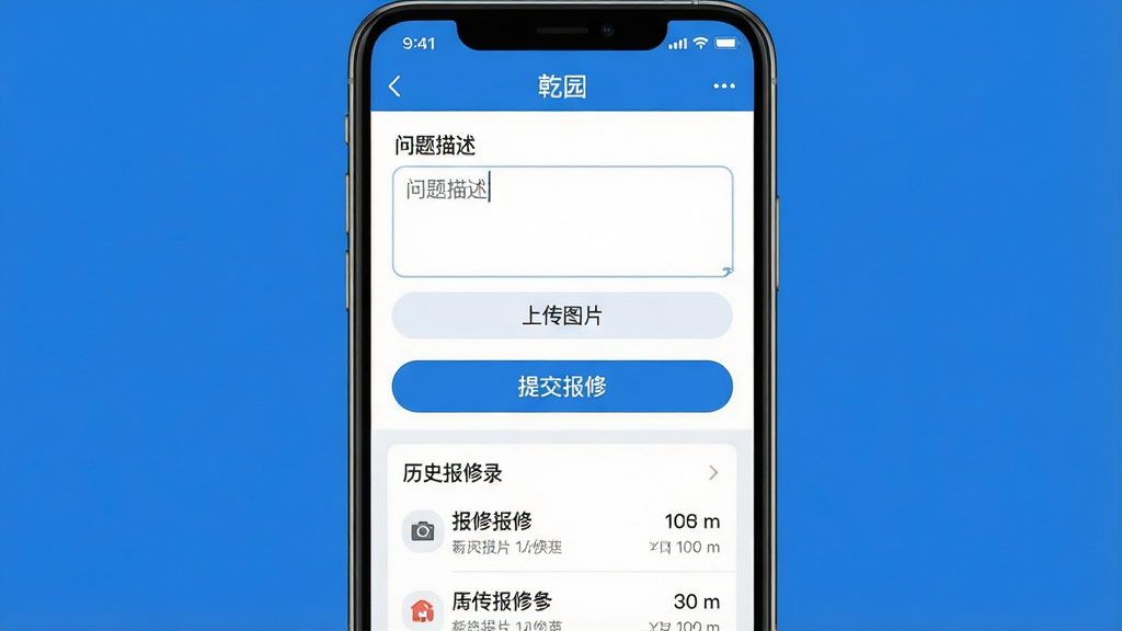 һ���ֻ���Ļ��ͼ����ͼƬ��չʾǬ԰App�ı����ύҳ�档�������ֻ����棬ҳ������