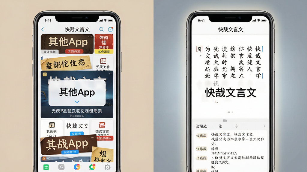 һ��չʾ�����������ġ�App�޹�������AI��ͼ�������������ֻ����ŶԱȡ�����ֻ���Ļ��ʾһ�����ҵ�App���棬�������ֹ�����͵���������д�š�����App�����ұ��ֻ���Ļ��ʾ�����������ġ�App���棬�ɾ����ֻ࣬��������ԭ�ĺ�ע�ͣ�����д�š����������ġ����������ҶԱȣ�����ֱ�ۡ����Ϊ�Ա�չʾ�磬����Ϊ��ɫ��ϸ���ϣ��ұ��ֻ���Ļ����΢�����Ч����ͻ����ˬ�С����ʸɾ����޶���Ԫ�ء�