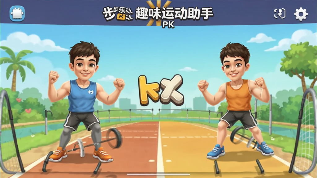 步步乐动-趣味运动助手 双人PK模式界面截图