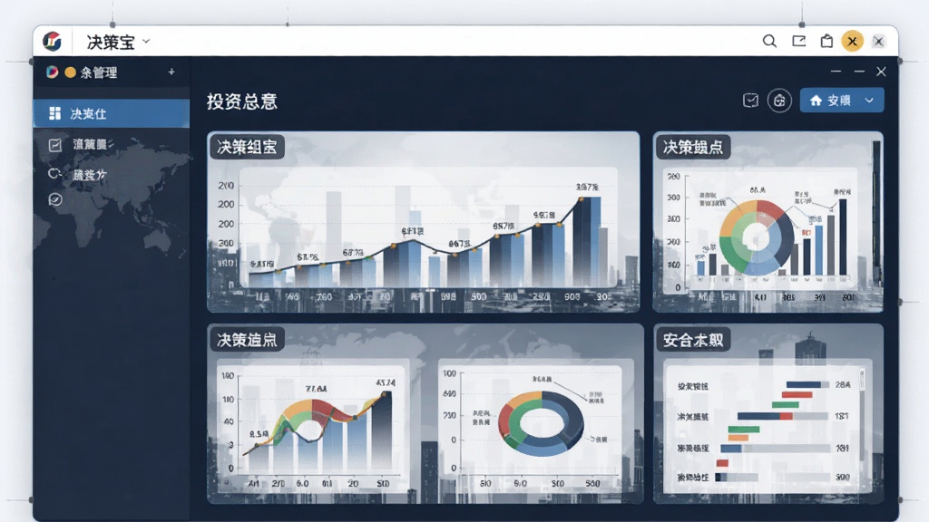 决策宝-投资组合管理 软件主界面组合总览功能展示