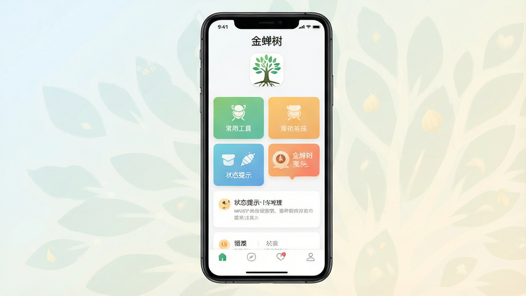 һ��չʾ���������App����ȫò���ֻ�Ӧ�ý����ͼ���������ֻ���Ļ���з��ã���Ļ����ʾ�����App����ҳ���������������ơ���������ͼ�������ͼ��logo���м��ǹ��ܿ�Ƭʽ���֣��������ù�����ں�״̬��ʾ���ײ�Ϊ��������������ǳɫ���䣬�������ִ���Լ��ƽ�������������ɾ����޶���Ԫ��
