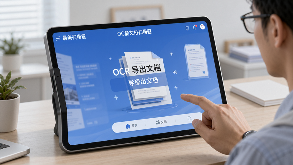 最美扫描官-智能文档扫描仪 OCR文字识别导出文档操作界面