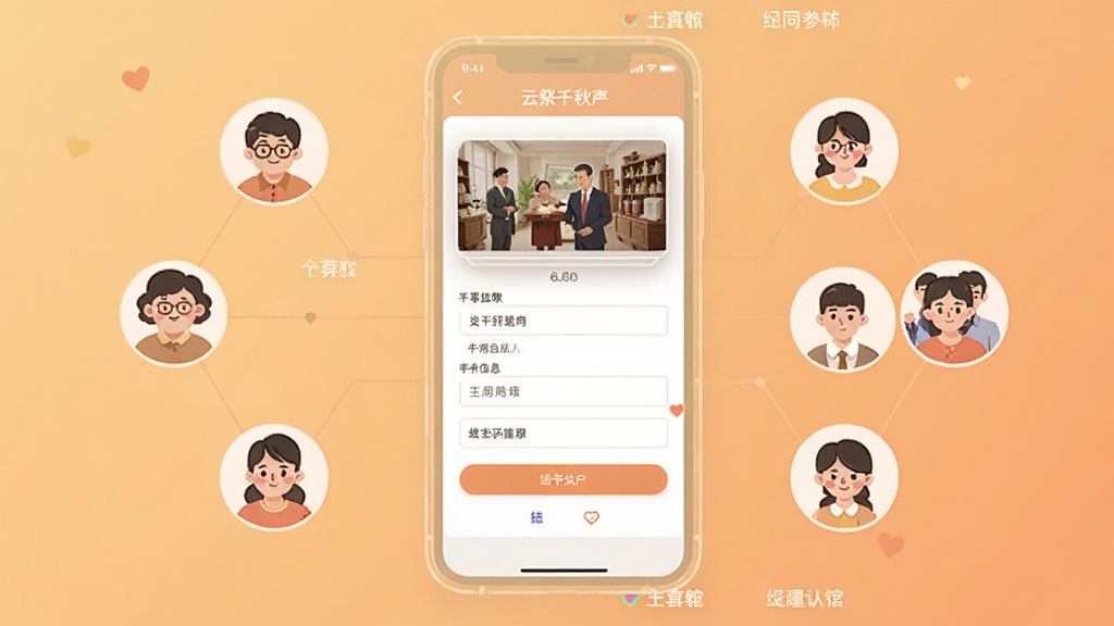 һ���Ƽ�ǧ��App�����ϼ���ݴ��������ͼ����������һ����͸�����ֻ���Ļ����Ļ����ʾ�����ϴ���Ƭ����д��ƽ��Ϣ�ı�������Ļ�Ա��м�����ͨ��������ͷ�����������ӣ��������˹�ͬ���룬��������͵�ůɫ��������ƽ�����������������ʸɾ�