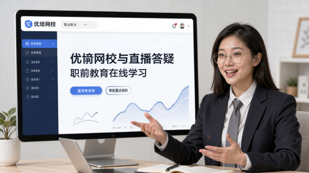 优培网校-职业教育在线学习 考前重点资料与直播答疑界面