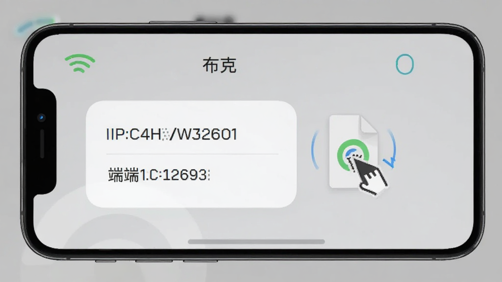 �ֻ���Ļ��ʾ�����ˡ�APP��WiFi������棬��������IP��ַ�Ͷ˿ںţ��Ա����ļ���קʾ��ͼ������Ϊ���Ļ�ɫ�������Ƽ�ʵ�ã������������޶���Ԫ��
