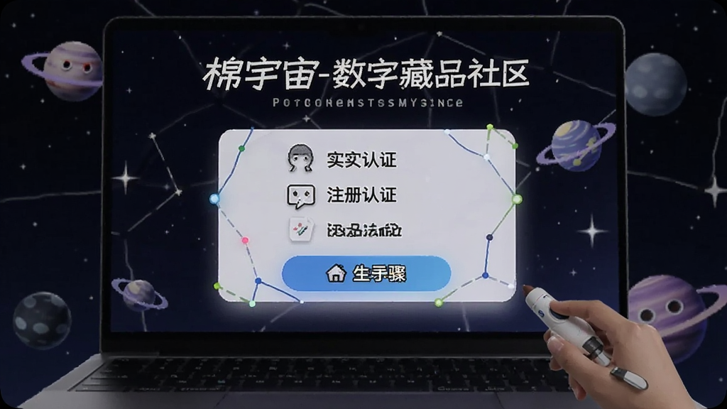 棉宇宙-数字藏品社区 实名认证 注册账号 操作步骤