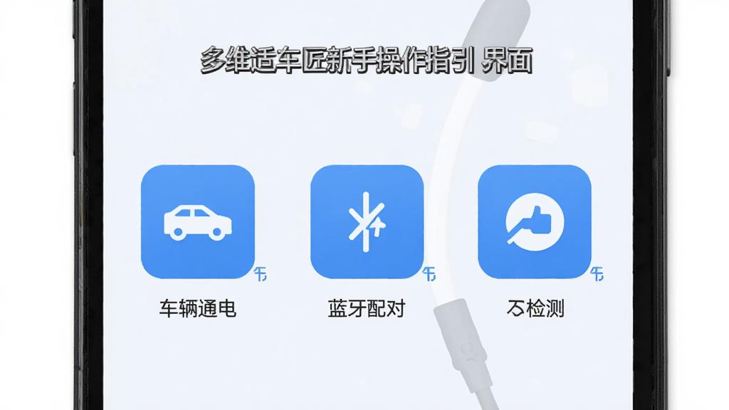 ��ά�ʳ������ֲ���ָ�����棬�ֻ���Ļչʾ����OBD�豸�Ĳ���ͼ���г���ͨ�硢������ԡ�����������ͼ�꣬����ǳɫ����������������࣬���ʸɾ��޶���Ԫ��