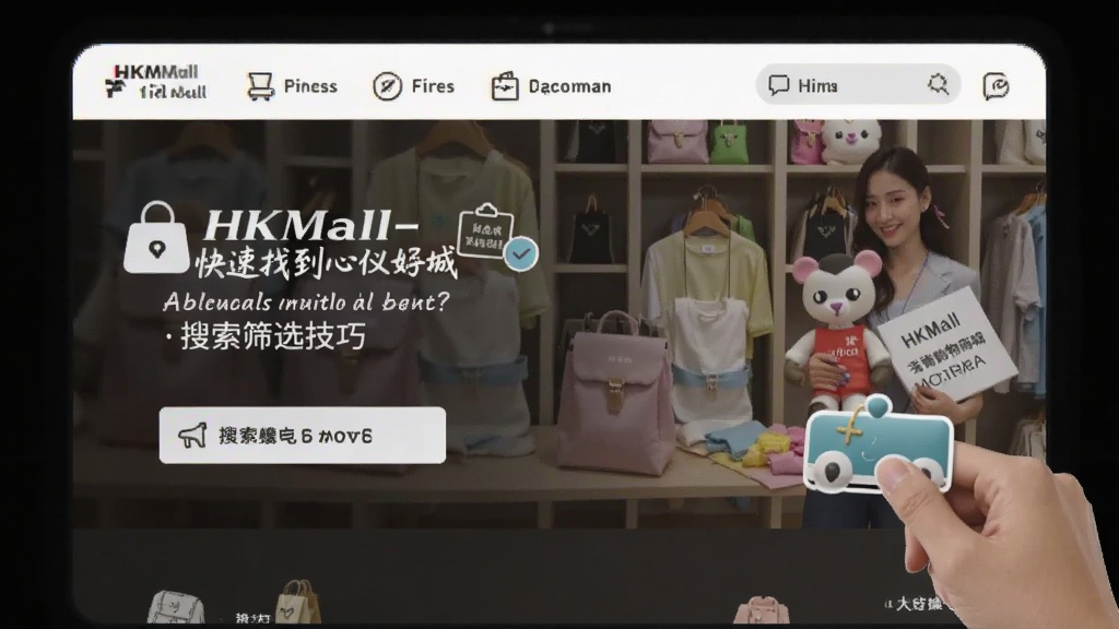 HKMall-香港购物商城 快速找到心仪好物 搜索筛选技巧 页面操作示意