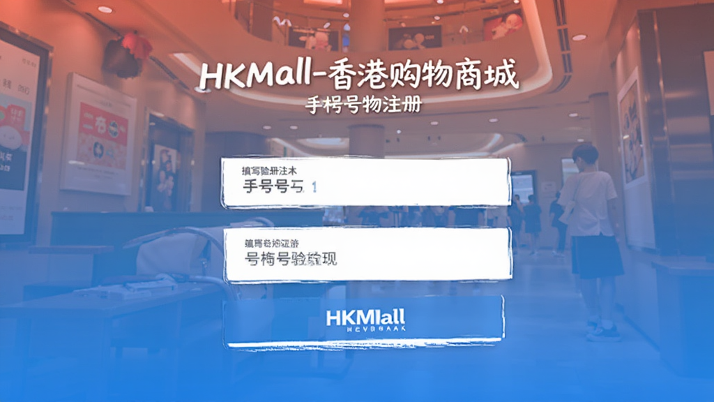 HKMall-香港购物商城注册填写手机号验证码页面