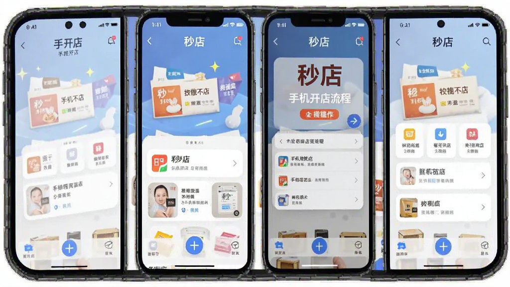 秒店-手机开店工具手机开店全流程操作界面截图