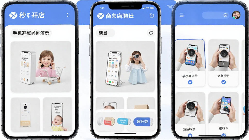 秒店-手机开店工具商品上架与店铺装修模板操作演示