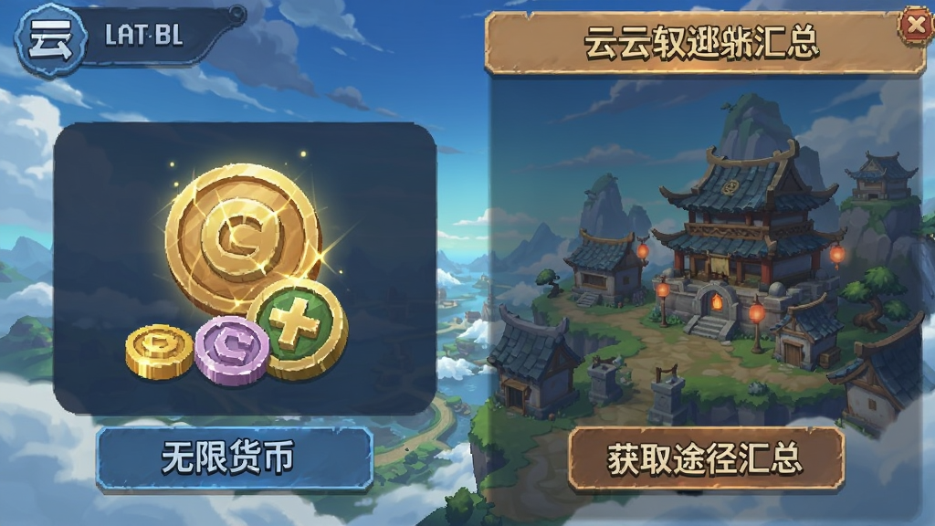 云上驿站无限货币版 游戏主界面货币展示与获取途径汇总图