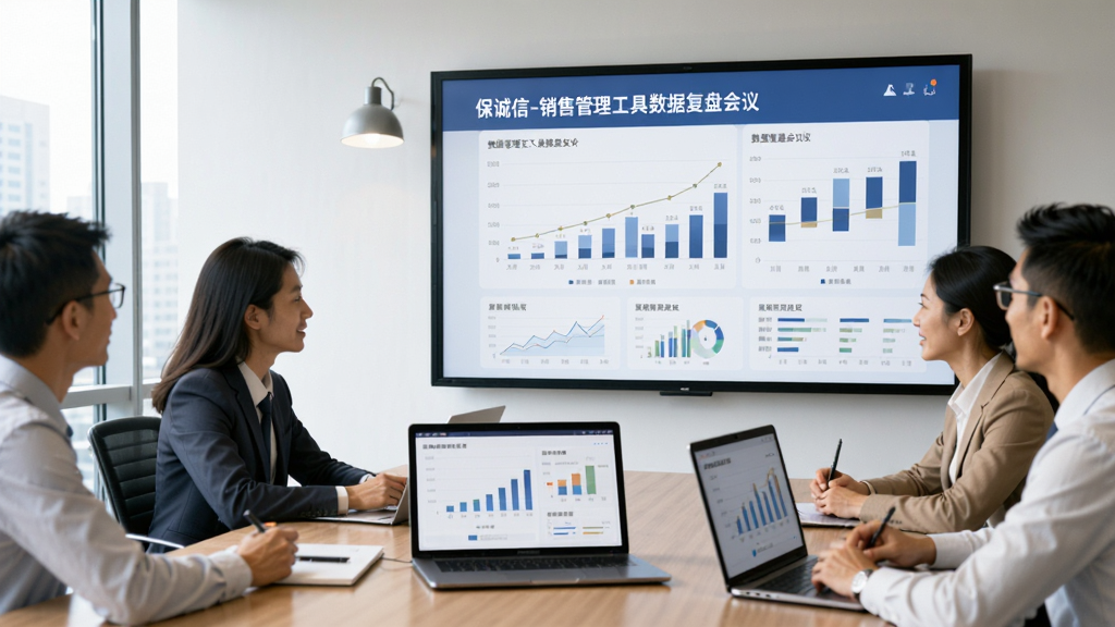 保诚信-销售管理工具 数据复盘会议场景