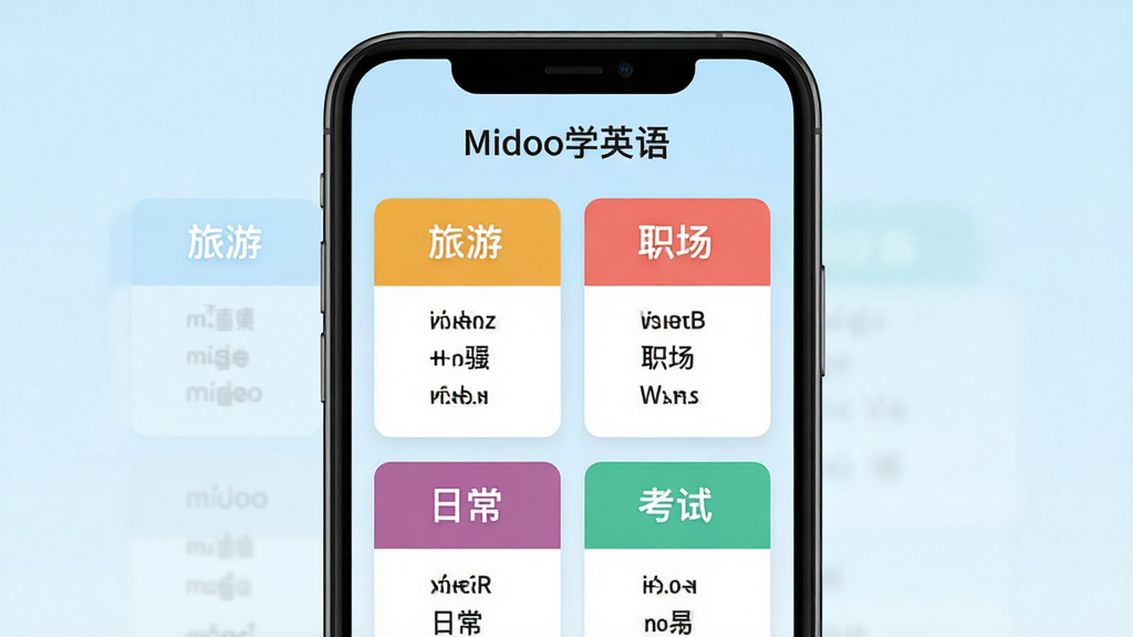 MidooѧӢ��ʿ�������չʾ���ֻ���Ļ����ʾ�����ɫ��Ƭʽ�����ǩ����ǩ��д�š����Ρ���ְ�������ճ��������ԡ�����������Ƭ�·��е����б�ʾ���������С�MidooѧӢ����⡣�����ǵ���ɫ���䣬������±�ƽ�����ʸɾ����޶���Ԫ�ء�