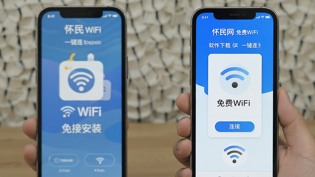 怀民网-免费WiFi一键连 软件下载安装及连接免费WiFi的完整操作流程界面