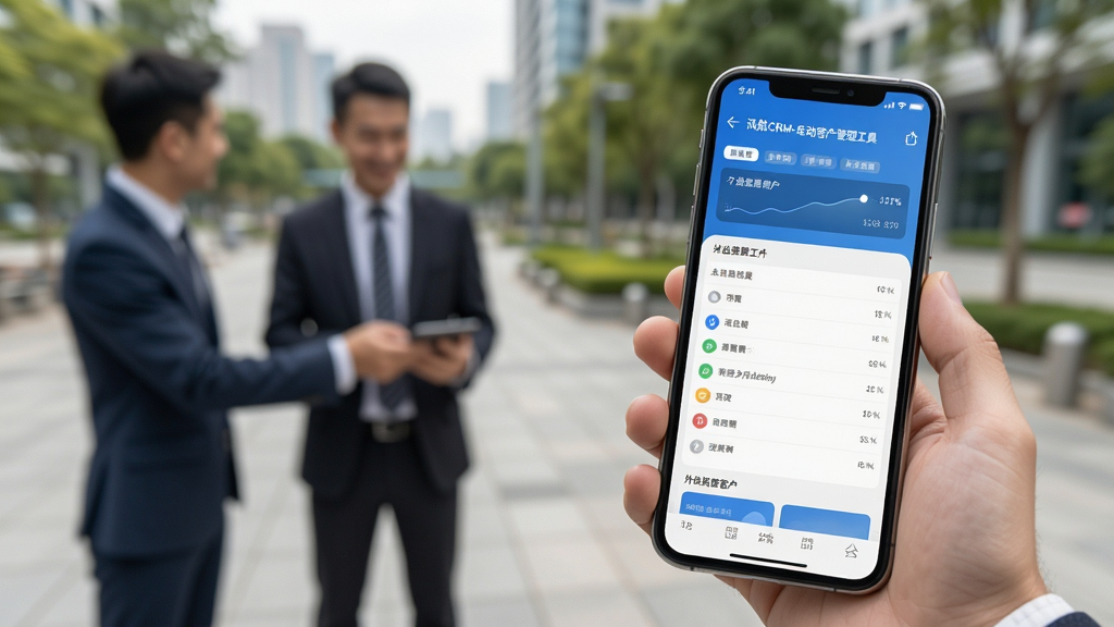 讯航CRM-移动客户管理工具外出拜访客户手机查看资料场景
