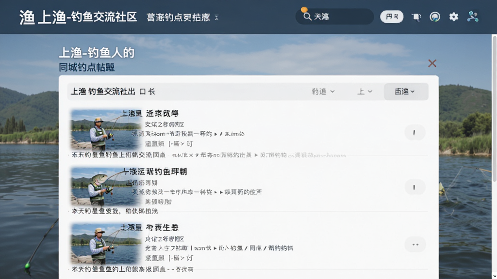 上渔-钓鱼人的交流社区 同城钓点帖子列表