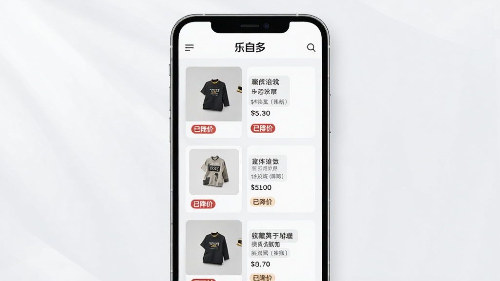 һ�š����ԶࡹApp�ղؼн����չʾͼ��������չʾ�ֻ���Ļ����Ļ�����ղ���Ʒ�б���ÿ����Ʒ��Ƭ������ƷͼƬ�����ơ���ǰ�۸�͡��ѽ��ۡ���ǩ�������С����Զࡹ���ֱ�ʶ���������Լ���԰�ɫ��ǳ��ɫΪ�����������������ʸɾ�