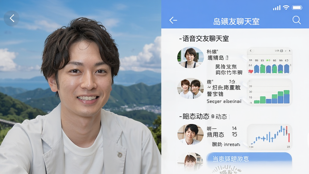 男岛-语音交友聊天室好友聊天和动态页面