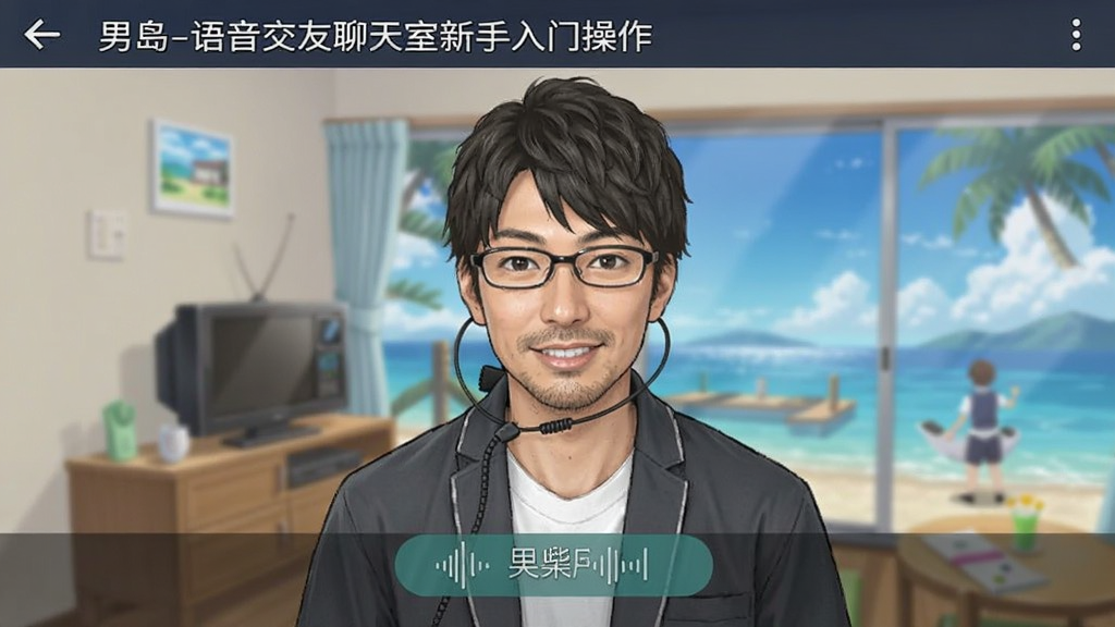 男岛-语音交友聊天室新手入门操作界面截图