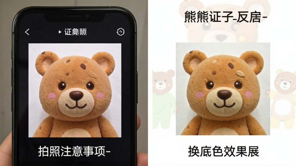 小熊电子证件照-手机证件照制作 拍照注意事项和换底色效果展示