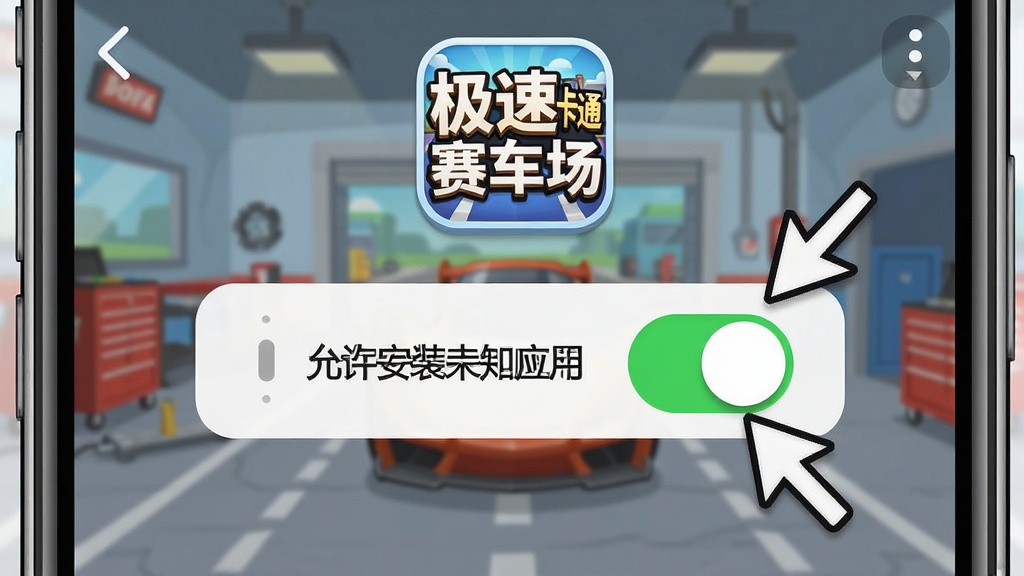 ������һ���ֻ���Ļ��д����Ļ����ʾ����Ϸ���ý��棬��һ�����Եġ�������װδ֪Ӧ�á����ر��������Ա��м�ͷָʾ�������ǿ�ͨ��������ά��վ�������UIʾ��ͼ�����ֲ��þ��зŴ��Ű�ֱ�ۣ�����࣬ϸ�ڰ��������ٿ�ͨ����������ͼ�꣬�����������ɾ����޶���Ԫ��