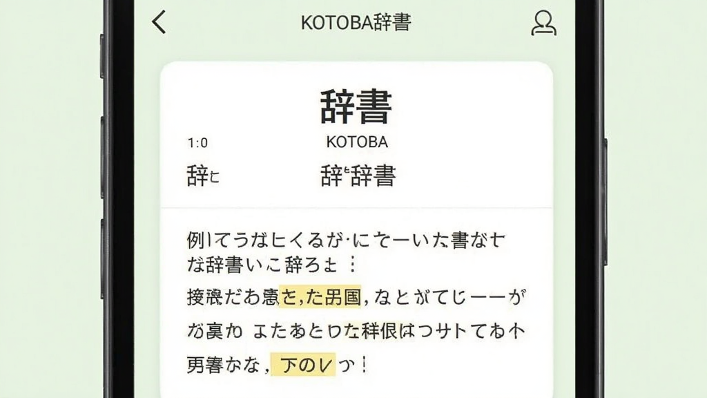KOTOBA��Ӧ���ڴ�������ҳ��ͼ����ͼƬ���������ֻ���Ļ��ʾ���ﵥ�ʡ��ǡ������忨Ƭ�����������������������塢�����б���������Ŀ��ʸ�����ʾ������Ϊ����ɫ����ɫ�����������룬�����ˬ�����ʸɾ��޶���Ԫ��