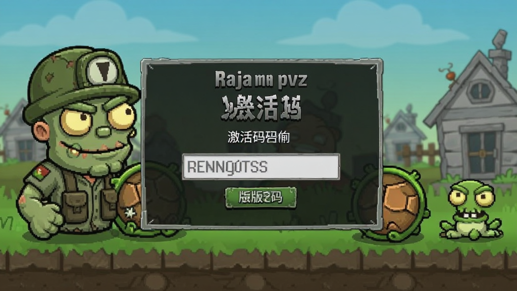 pvz鬼子版内置菜单(Raja版pvz) 激活码输入界面