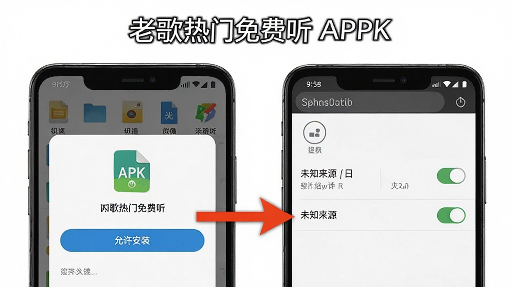 һ��չʾ���ֻ��ϰ�װ���ϸ������������APK�ļ��Ĳ���ʾ��ͼ���������ֻ���Ļ��ʾ�ļ��������İ�װȷ�Ͻ��棬�С�������װ����ť���Ա��м�ͷָ�������еġ�δ֪��Դ�����أ������̷̳磬�����������޶���Ԫ�ء�
