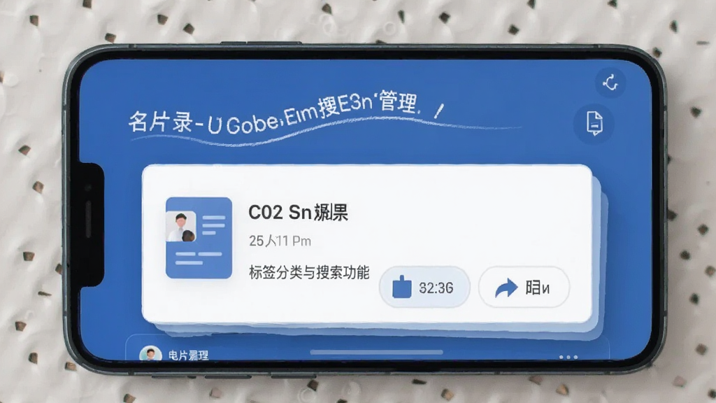 名片录-电子名片管理 标签分类与搜索功能使用界面