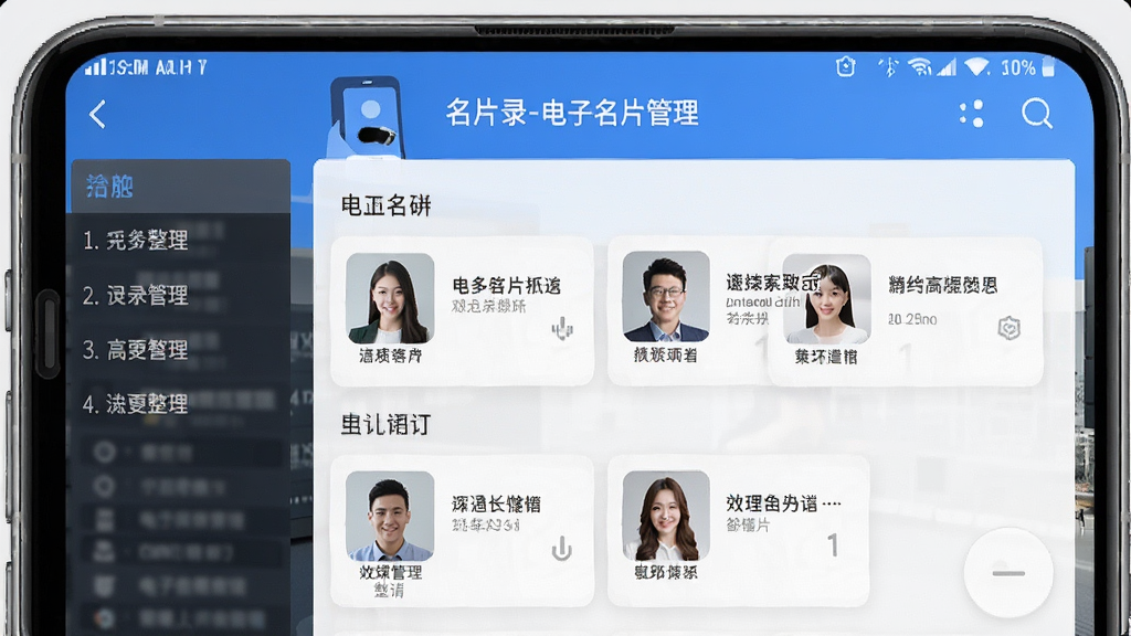 名片录-电子名片管理 功能界面截图 电子名片分类整理效果展示