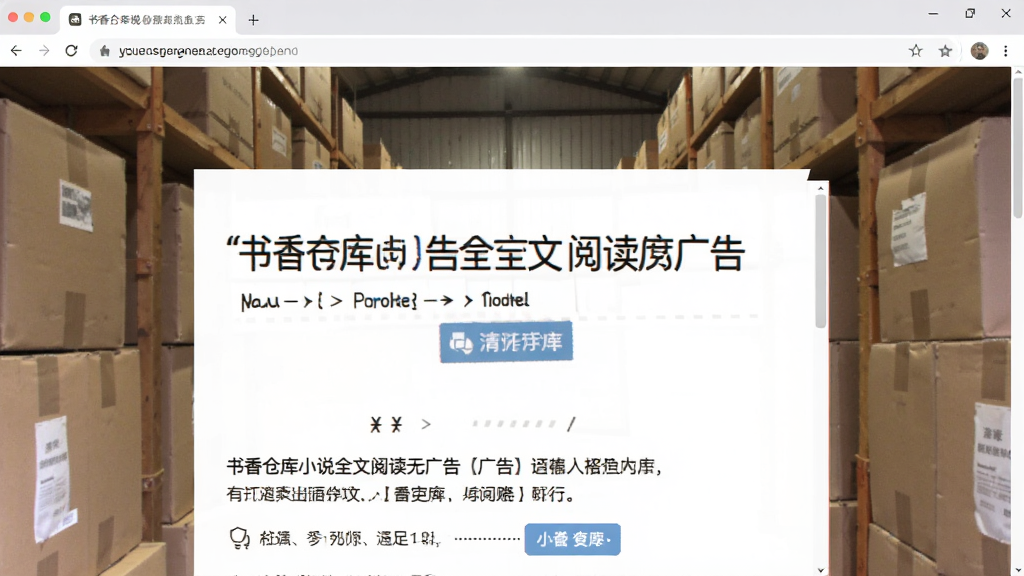 书香仓库小说全文阅读无广告 网页端清爽阅读界面截图