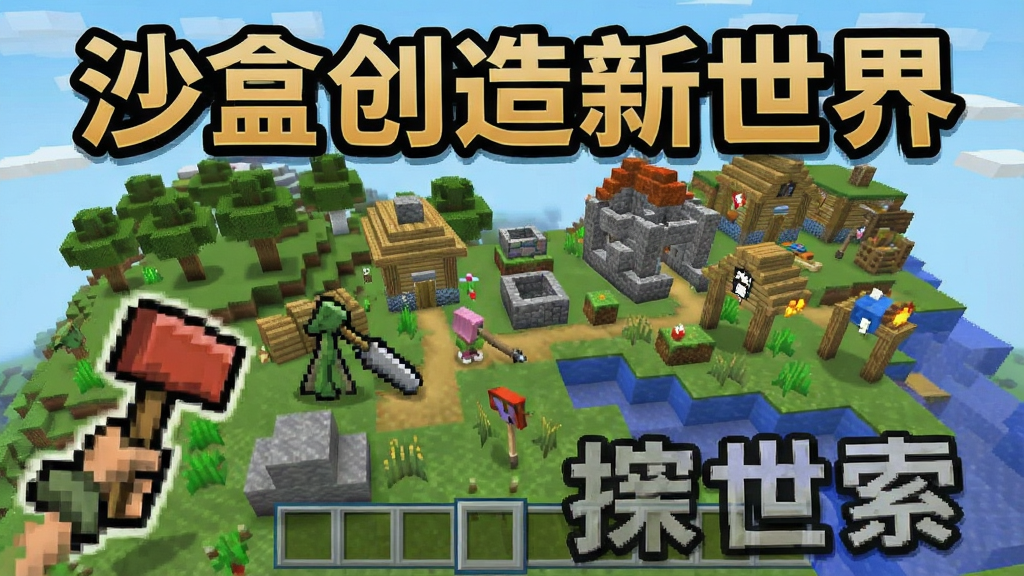 米加世界全新地图-沙盒创造新世界 沙盒模式采集建造探索配图