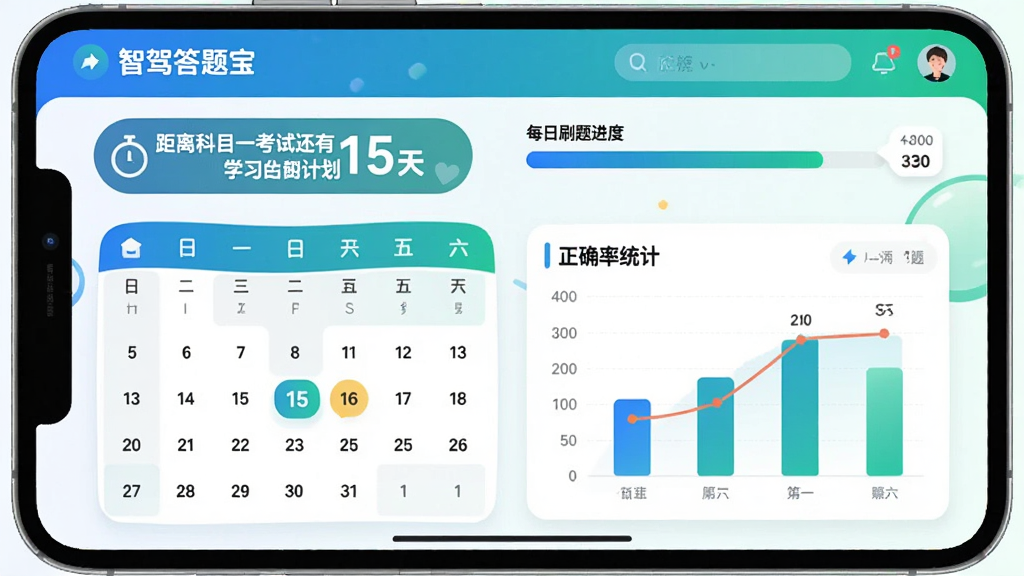 智驾答题宝学习计划界面,展示