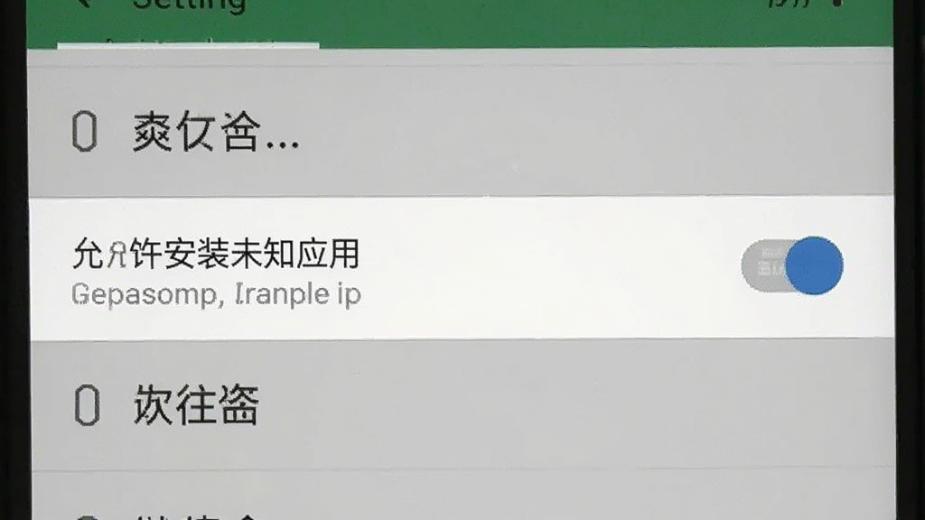 一张展示手机设置界面的图片,界面中高亮显示了