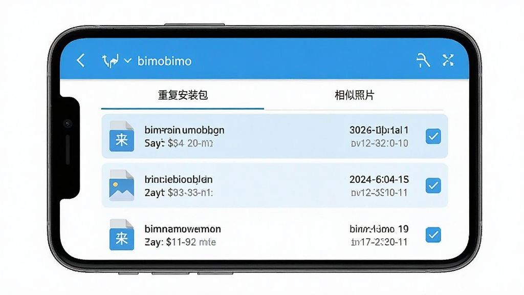 һ��չʾbimobimo�ظ��ļ����ҹ��ܵ���ϸͼƬ���������ֻ���Ļ����Ļ��ʾbimobimo���ظ��ļ�ɨ����ҳ�棬ҳ���Ϊ���ظ���װ�����͡�������Ƭ��������ǩ���·��г������ļ���ÿ���ļ�������ͼ���ļ�������С�ʹ������ڣ��Ҳ��й�ѡ�򣬲����Ƿ����б�ʽ���Ű����룬�������ˬ���߷磬ϸ����ѡ�����и�����ʾ�����ʸ��壬�ɾ����޶���Ԫ��