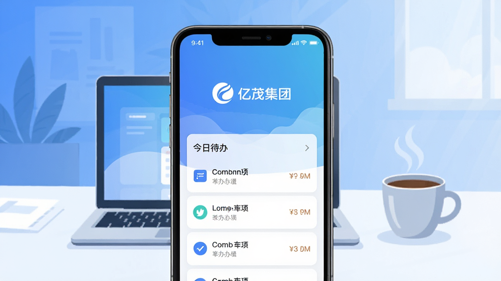 ��ï�����ƶ��칫App������չʾ���ֻ���Ļ������ʾ��ҵLogo�ͽ��մ��������б�������Ϊ�������׽���칫����������ڷűʼǱ����ԺͿ��ȱ����������ִ���ƽ��ϸ�����������ʸɾ��޶���Ԫ��
