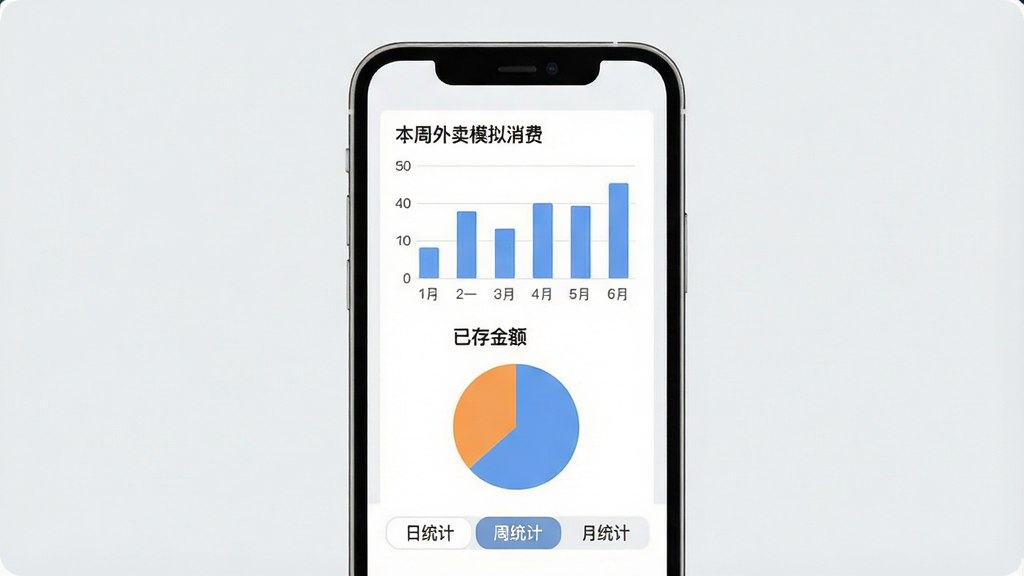 ģ���������Ǯ����ͳ�ƽ��棬�����������ֻ���Ļ����Ļ����ʾ��״ͼ�ͱ�״ͼ��ͼ����ע����������ģ�����ѡ��͡��Ѵ�����·��С���ͳ�ơ�����ͳ�ơ�����ͳ�ơ���ǩ�������Ǽ���ǳ��ɫ������ִ���ƽ�����ʸɾ����޶���Ԫ��