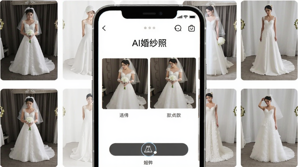 һ��չʾ�ֻ���Ļ���������ɻ�ɴ�յĽ���ͼ������������һ���ֻ�����Ļ��ʾ�ϴ���Ƭ��ѡ���ɴ��ʽ�Ĳ������棬��Χ�����ż��ײ�ͬ���Ļ�ɴ����ͼ����������