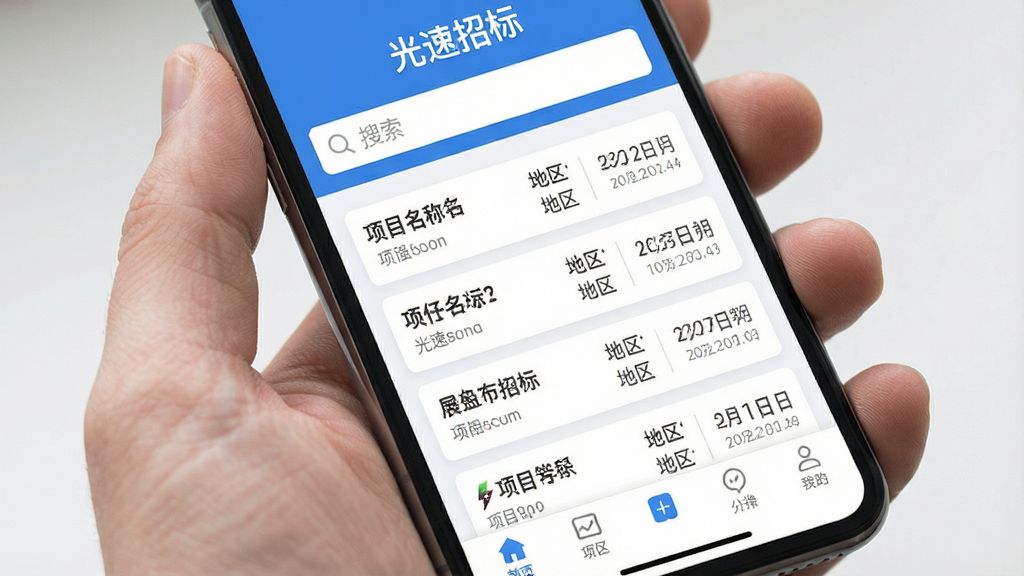 �ֻ���Ļ��д�����������ǡ������бꡱAPP����ҳ���棬���涥�����������м����������б깫���б����б��������Ŀ���ơ����������ڣ��ײ��е�����������ɫ��Ϊ������䣬������ִ�����ƽ����ƣ����ʸɾ��������޶���װ��Ԫ��